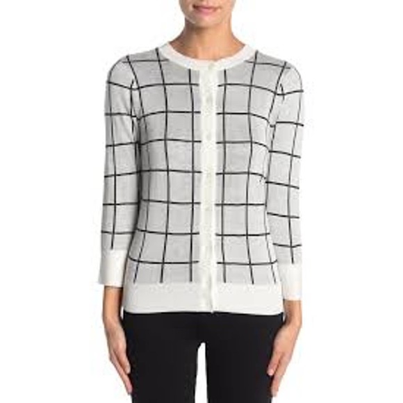 NWT Halogen Ivory Button Up Cardigan Sweater XSP - Picture 2 of 9